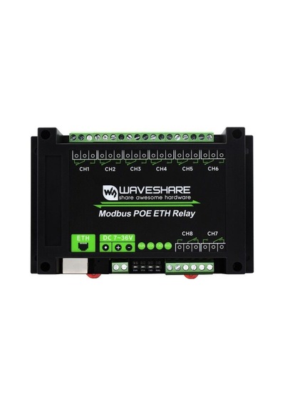 8 Kanallı Ethernet Röle Modülü Modbus Rtu Tcp Poe Port