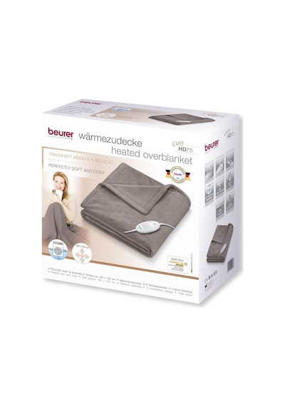 Beurer  HD 150 XXL Cozy bej ısıtmalı battaniye Füme