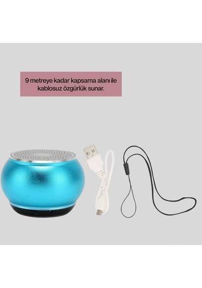 Taşınabilir Bluetooth Hoparlör Dahili Mikrofonlu Eller Serbest Arama Destekli Kompakt Tasarım