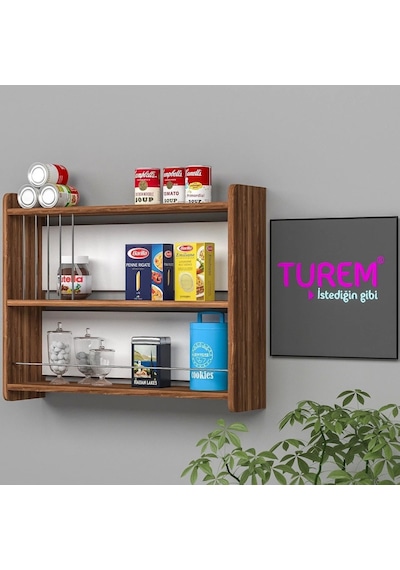 Terek Mutfak Rafı Suntalam Antrasit