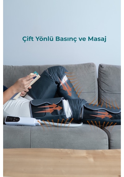 Mdsgroup Çift Bacak Hava Sıkıştırmalı Isıtmalı Ayak Ve Bacak Masaj Aleti Elektrikli Lenf Drenaj Cihazı Çok Renkli