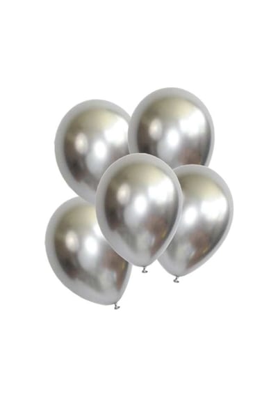 Krom Gümüş Balon 5'Li