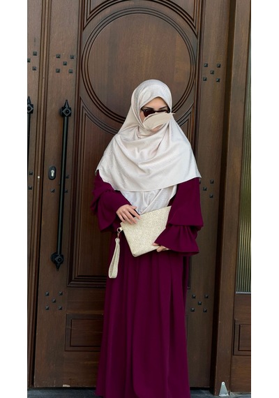 Qalortex Scarf Premium Jakarlı Sare Büyük Boy Eşarp -toz Pembe