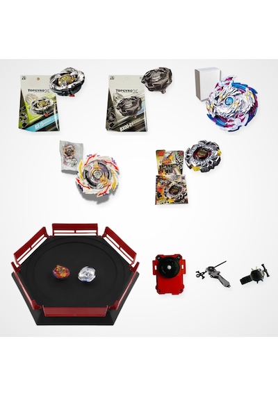 Beyblade Karışık Seri Set 5 Beyblade 3 Fırlatıcı 1 Arena - Bx-15, Bx00-01, B-97, B-170-02, Bb114