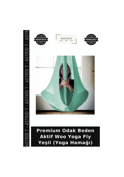 Premium Beden Aktif Woo Yoga Fly Yeşil Yoga Hamağı