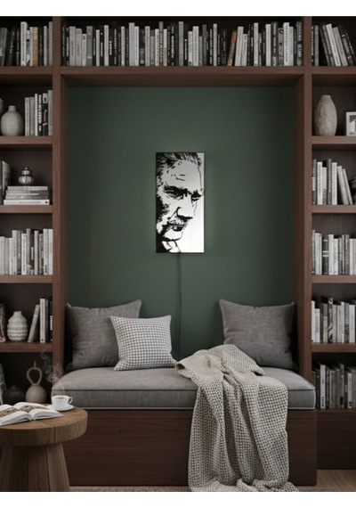 Sincara Home Atatürk Masaüstü & Asılabilir Light Box / Gece Lambası Beyaz