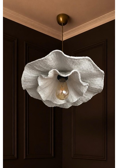 Lioraa Lighting Flora Mono 45 Cm Sarkıt Avize Kırık Beyaz