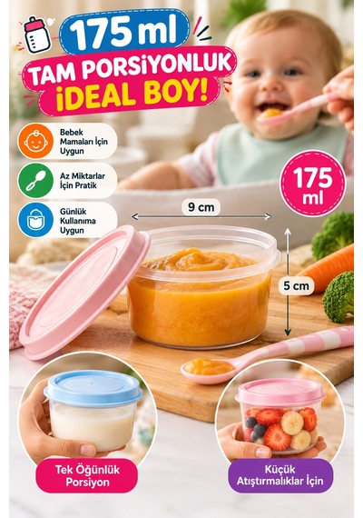3'lü Bebek Ek Gıda Seti Buharda Sebze Pişirme Aparatı Cam Elma Rendesi 4'lü 175 Ml Mama Saklama Kabı