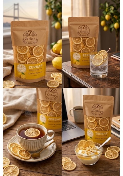 Doğal Limon Kurusu 100 G Dilimlenmiş Kurutulmuş Limon