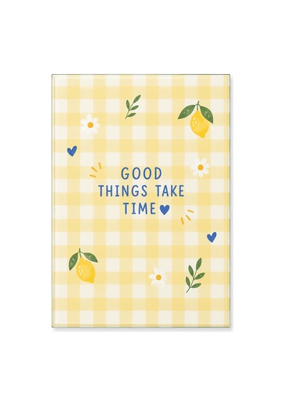 Gökçeoğlu Cam Kesme Tahtası Sarı Beyaz Kareli Limon Temalı - Cam Kesme Tablası 20cm X 30cm Çok Renkli