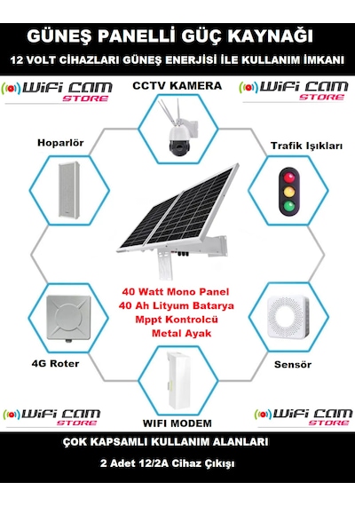 Lityum Bataryalı Güneş Panel Seti