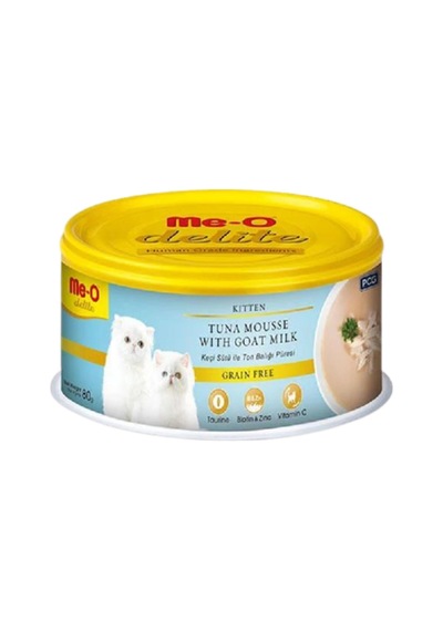 Meo Delite Tahılsız Keçi Sütlü Ve Ton Balıklı Yavru Konserve Kedi Maması 80 Gr
