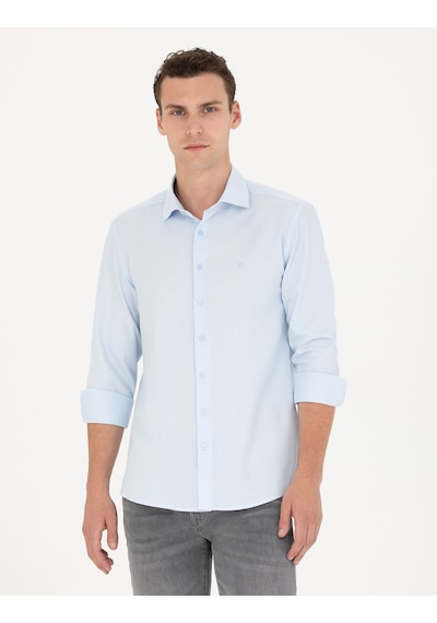 Pierre Cardin Erkek Açık Mavi Gömlek Desenli 50275684-vr003 Açık Mavi