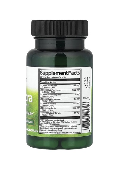 Swanson Vitamins, Femflora, Probiotic For Women, 9.8 Billion Cfu, 60 Vegan Capsules
