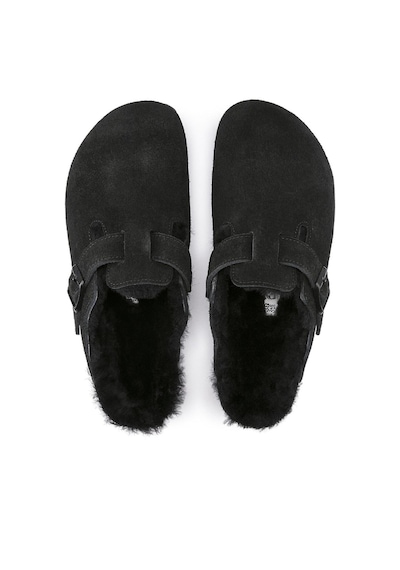 Birkenstock Boston Fell Vl Laf Kadın Ev Terlik Siyah 259883 Siyah