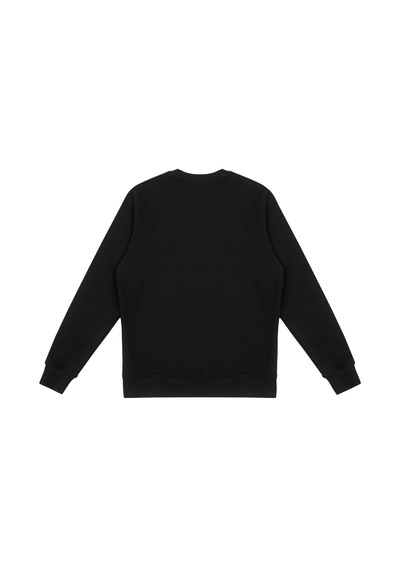 Beord Siyah %100 Pamuk Bisiklet Yaka Sweatshirt Bss1-150