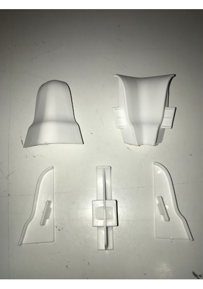 Laminat Parke Süpürgelik Köşe Bağlantı Aparatı 6 cm Beyaz