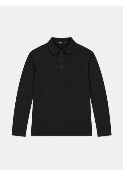 Xint Siyah Modal Dokulu Slim Fit Uzun Kollu Tişört 502280
