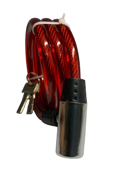 Bisiklet Ve Motorsiklet Kilidi Demirbaşlı 11x90cm Kırmzı