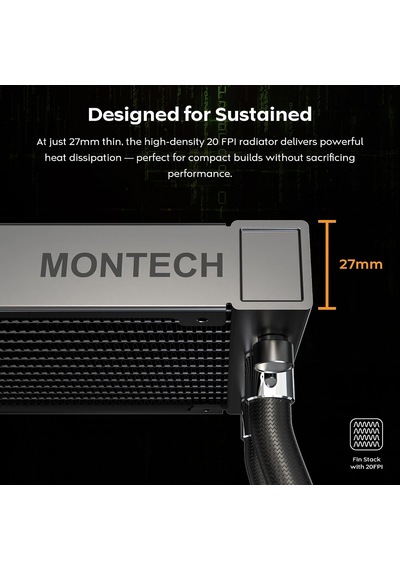 Hyperflow Dijital 360 Cpu Sıvı Soğutucu, 3100 Rpm Pompalı 360 Mm Aıo, 3 120 Mm E28 Argb Fanlar, Gerçek Zamanlı Di Diğer