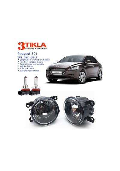 Peugeot 301 2017 Sis Farı Seti Oem: 8200074008