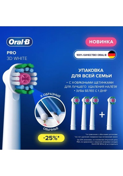 Oral-b Proexpert 3d White Diş Fırçası Başlığı, 4 Adet 355843770