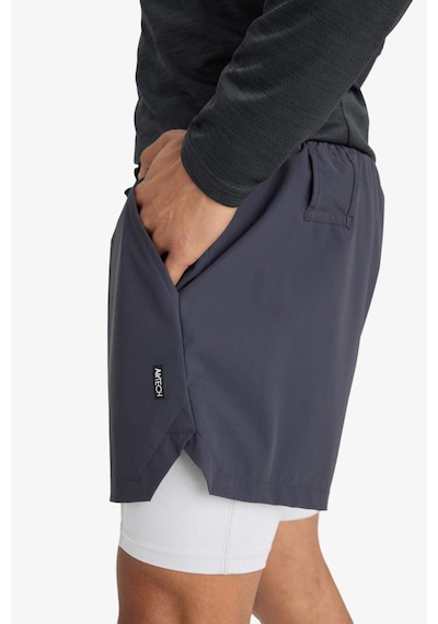 Defacto Defactofit Slim Fit Dar Kesim Sporcu Kısa Paça Şort E9365ax25auar214 Antrasit