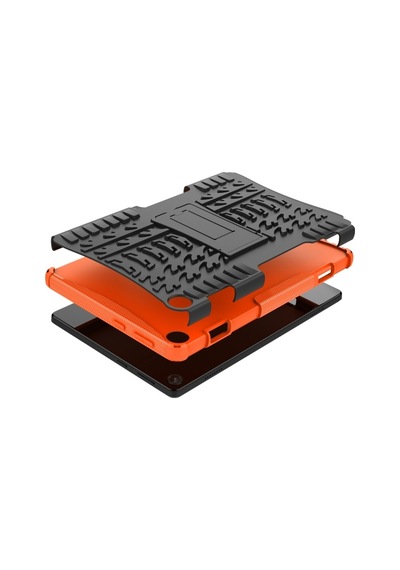 Lenovo Uyumlu Tab M10 3. Nesil Lastik Dokulu Tpu + Pc Tablet Kılıfı Tutuculu