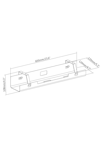Vesamax Masa Altı Priz Saklama Rafı 60 Cm Metal