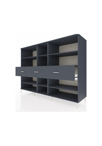 Kronos Dolap 9 Raflı 3 Çekmeceli 220x59x163 Antrasit-antrasit Antrasit-antrasit Kronos Dolap 9 Raflı 3 Çekmeceli 220x59x163 Antrasit-antrasit Antrasit-antrasit