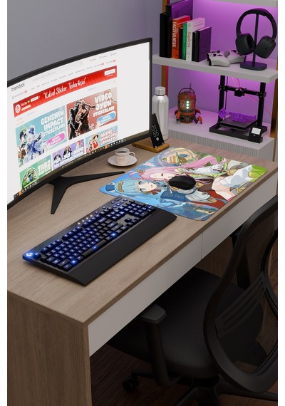 Aino Genshin Impact Anime Oyuncu V4 - 48x40 Xl Gaming Mouse Pad Fare Altlığı