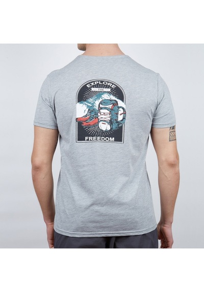 Alpinist Nordic Erkek T-Shirt Gri Melanj L (600609)