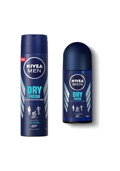 Nivea Men Dry Fresh Erkek Sprey Deodorant 150 ML + Dry Fresh Erkek Roll-On 50 ML