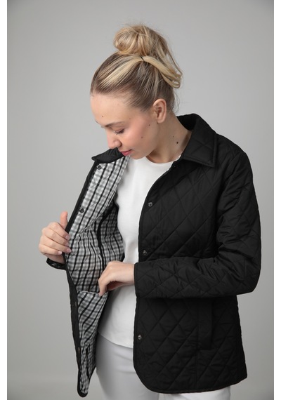 CottonCool Kadın Kapitone Mont Siyah