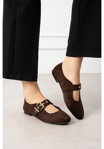 Wolk Shoes Mono Kadın Babet Süet Kahverengi Süet