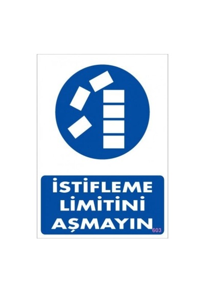 Pvc Levha Istifleme Limitini Aşmayın 25X35 Cm
