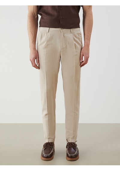 Lcw Vision Bej Standart Kalıp Gabardin Erkek Pantolon