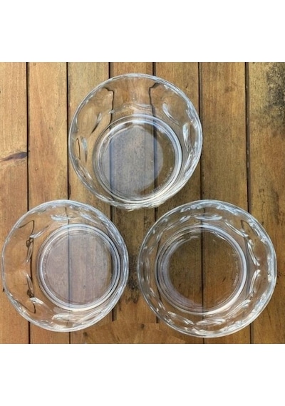 3 Adet Cam Kase,cerezlık,dondurma,kuruyemiş,kahvaltılık,recellık 10,5x10,5x5cm Şeffaf