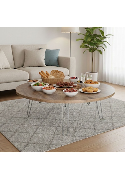 Ratemo Ahşap Renk Yemek Masası 90 Cm Çap 22 Cm Yükseklik Katlanır Yer Sofrası Koyu Ceviz Ratemo Ahşap Renk Yemek Masası 90 Cm Çap 22 Cm Yükseklik Katlanır Yer Sofrası Koyu Ceviz