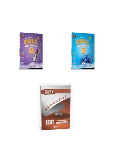 2027 Fi 8. Sınıf Full Fen Bilimleri + Matematik Soru + Anla Kazan Paragraf Deneme 3'lü Set
