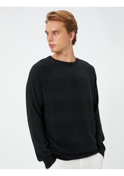 Koton Triko Kazak Bisiklet Yaka Dokulu Slim Fit Reglan Kollu Siyah 4wam70023ht 4WAM70023HT999 Siyah Koton Triko Kazak Bisiklet Yaka Dokulu Slim Fit Reglan Kollu Siyah 4wam70023ht 4WAM70023HT999 Siyah