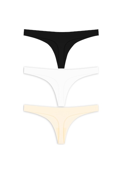 Cottonhill Basic Lazer Kesim Tanga Külot 3'lü Paket - 1 Renkli2 Çok Renkli