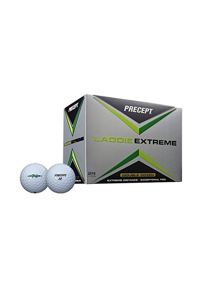 Precept Laddie Extreme Golf Topları, 24'lü Paket, Beyaz, 2017 Açık Altın