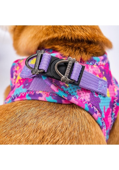 Pawstar Air-mesh Rosea Camouflage Köpek Göğüs Tasması Çok Renkli XS