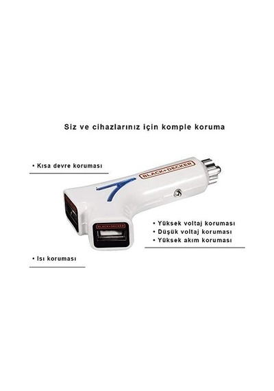 Pıusb2be 3.1 Amper Çift Çıkışlı Usb Araç Şarj Cihazı