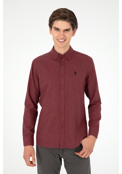 U.s. Polo Assn. Erkek Bordo Gömlek Basic 50296757-vr014 Bordo