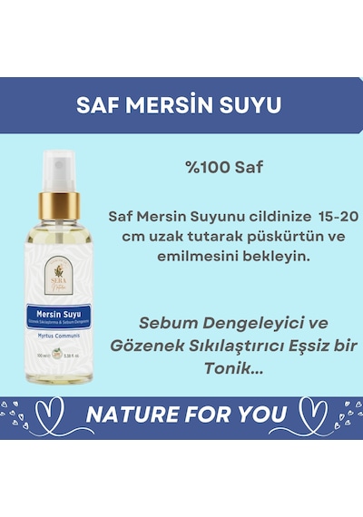 Sera Natura Saf Mersin Suyu Gözenek Sıkılaştırıcı ve Sebum Dengeleyici Tonik 100 ML
