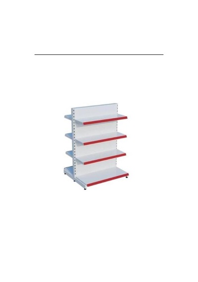 Çift Taraflı Standart Orta Reyon, Market Rafı Beyaz-40x65 Cm-140 Cm Beyaz