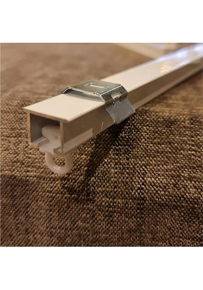 Tek Kanallı Beyaz Alüminyum Ray (Tekli Korniş) + Metal Portray (546633403)