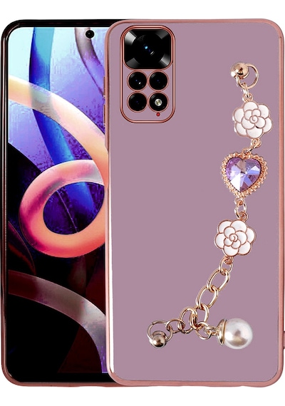 Kilifone - Redmi Note 12 Pro 4g Uyumlu Kılıf El Tutamaçlı Kamera Korumalı Taka Silikon Kapak - Mor - T27894